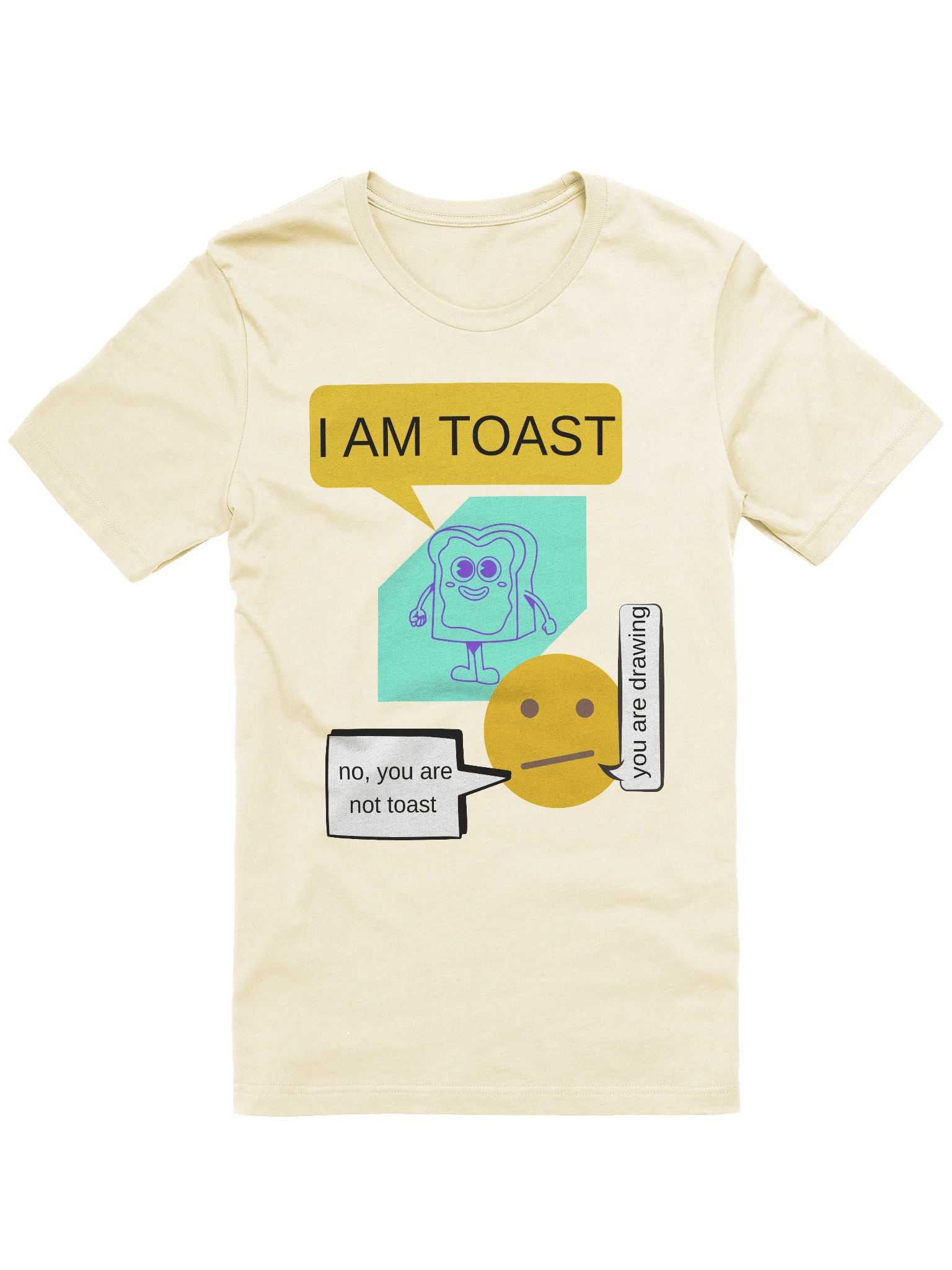 I Am Toast Cartoon T-Shirt product image (1)