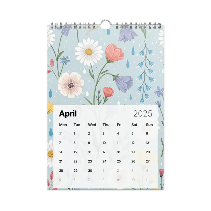 SEAMLESS FLORAL PATTERN WALL CALENDAR 2025 product image (1)