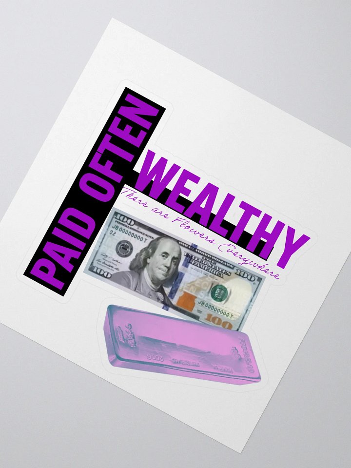 Purple Palace Wealthy & Paid Often Logo Sticker product image (2)