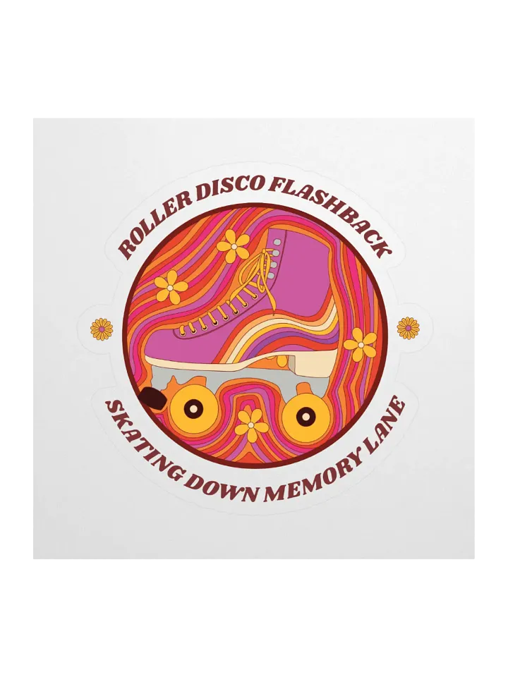 Retro Roller Skate Dream Kiss Cut Sticker product image (1)