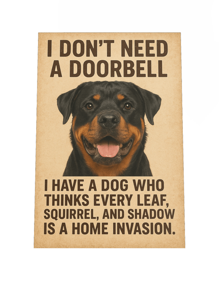 Rottweiler - I Don't Need Doorbell Poster product image (1)