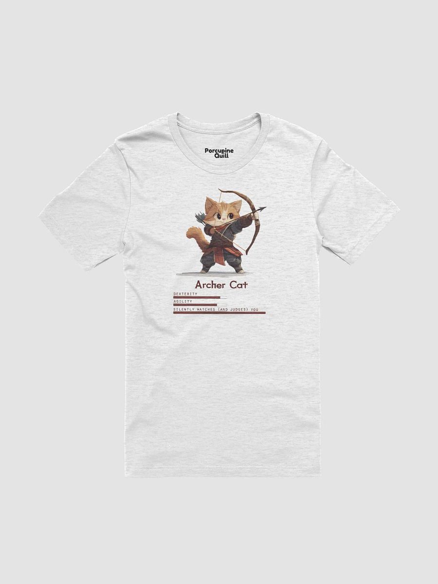 RPG Archer Cat unisex short sleeve T-shirt for gamers and cat lovers product image (1)