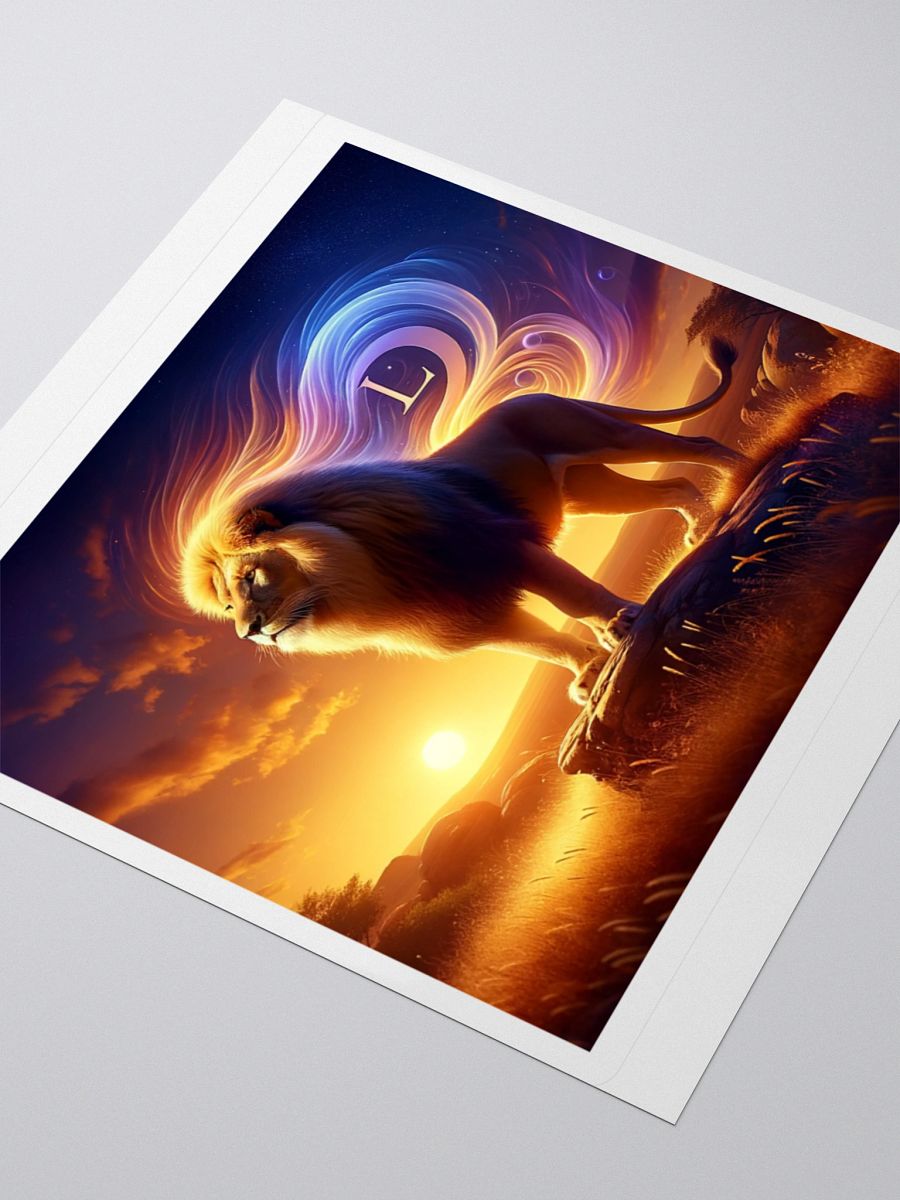 Leo Lion Sunset Vinyl Sticker - Exclusive Design | TDS Music product image (9)