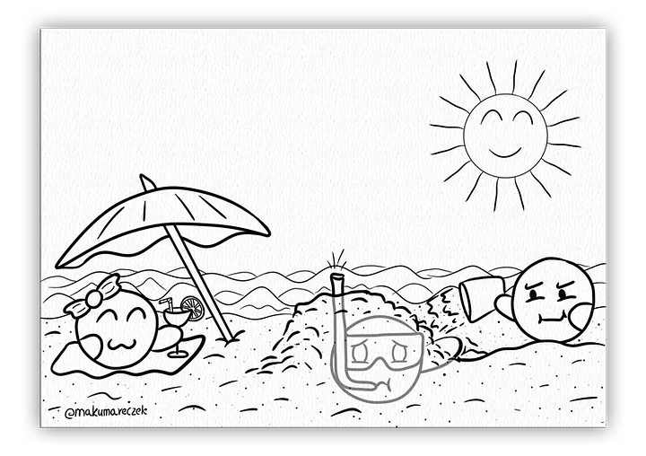 Dango Summer - Coloring page product image (1)
