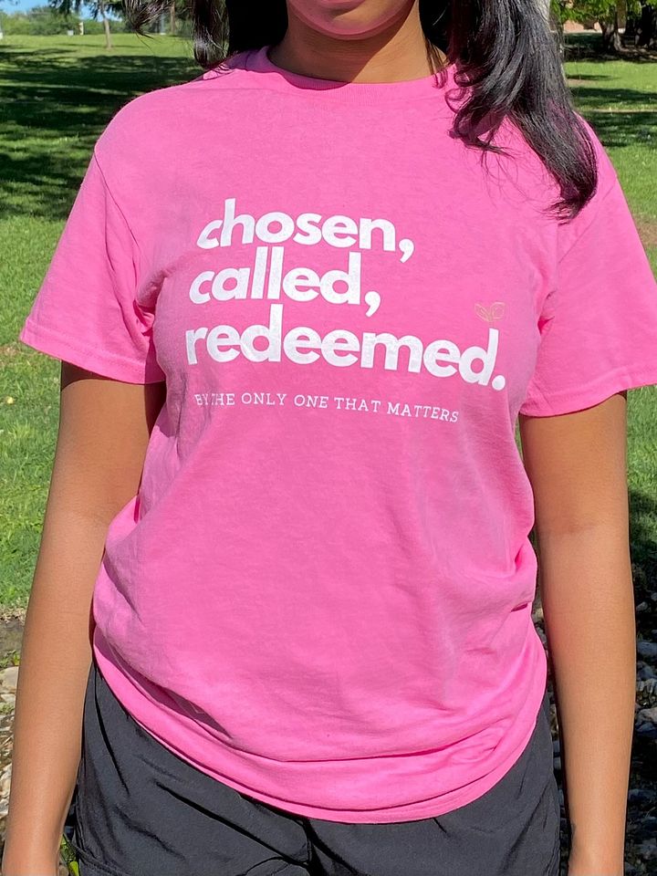 Chosen, Called, Redeemed Tee (White Font) product image (1)