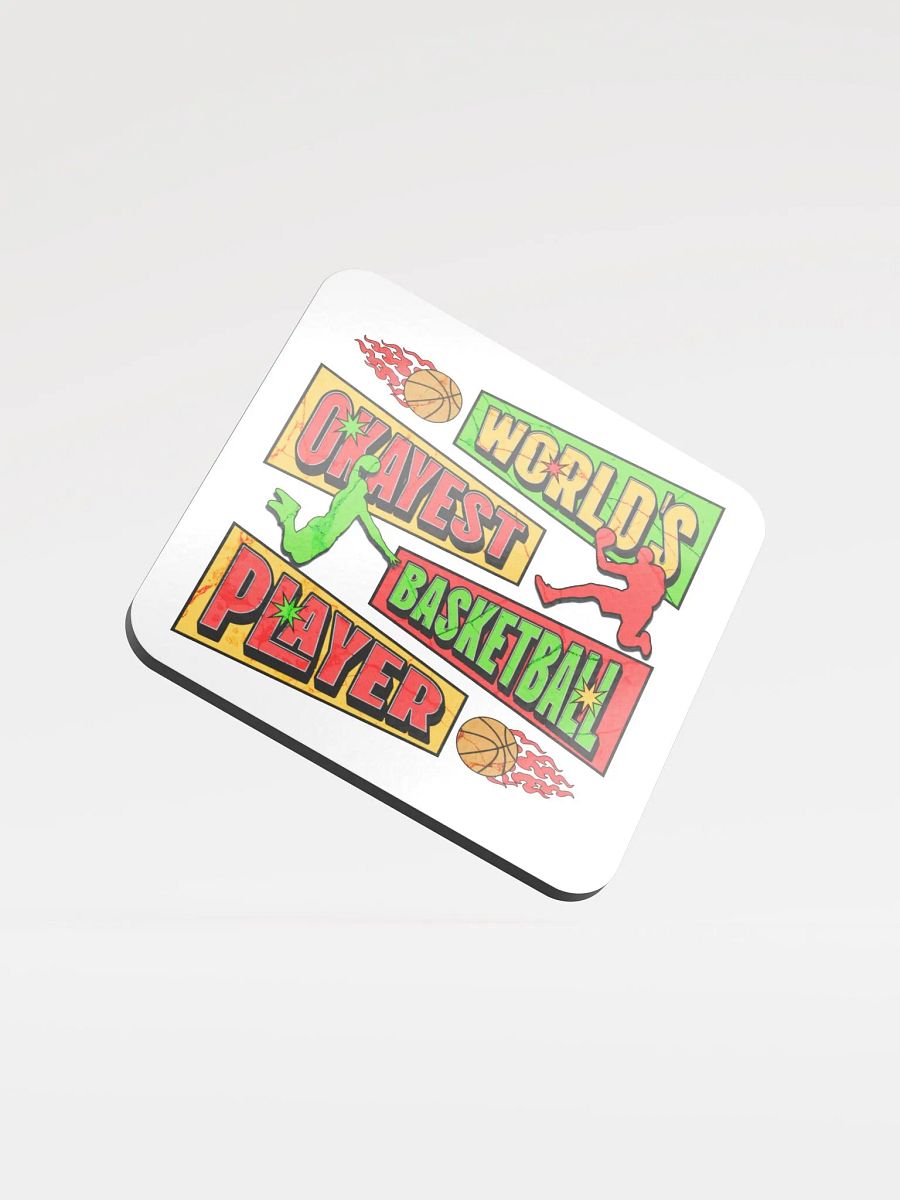 Worlds Okayest Basketball Player Cork Coaster product image (1)