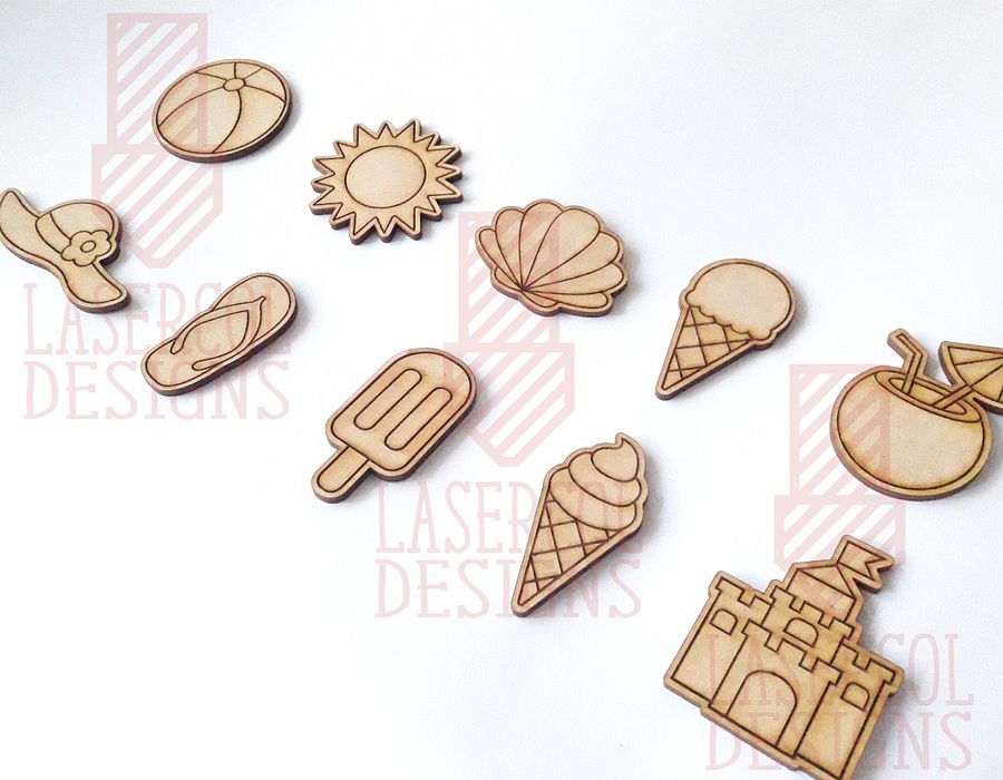 Summer Cut Outs and Stud Earrings - Laser Cut Files product image (5)