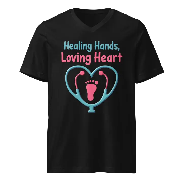 Healing Heart Stethoscope V-Neck Tee product image (1)