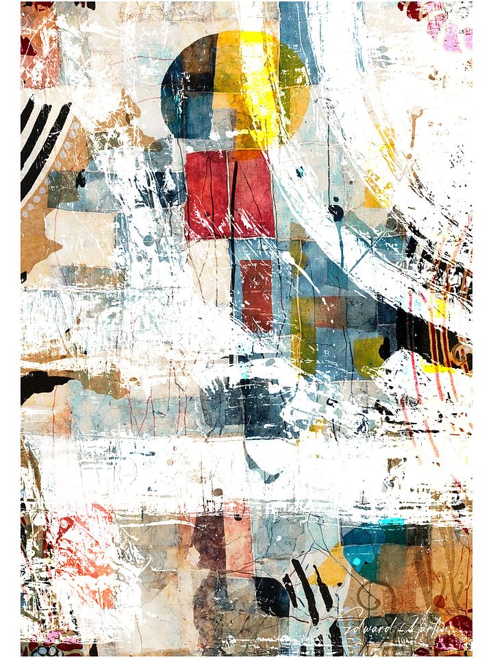 'Through the Storm' by Edward Martin: Mixed Media Collage Print product image (1)