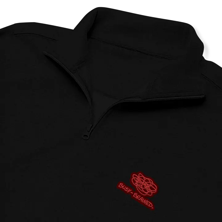 BUSY-BRAINED (cherry design) embroidered quarter zip product image (1)