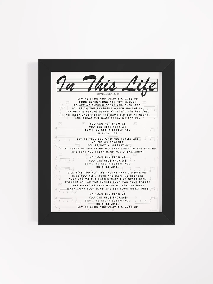 IN THIS LIFE LYRIC FRAMED WALL ART product image (1)