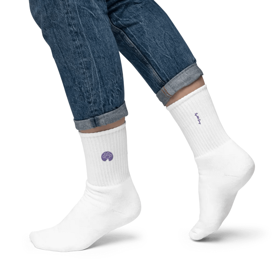 Squibble Design Paw Logo Embroidered Socks product image (12)