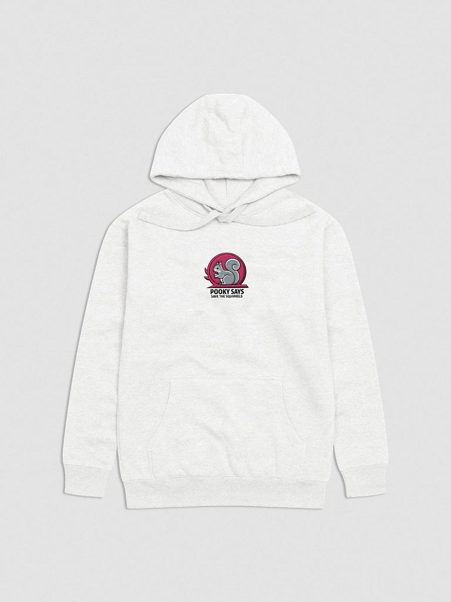 Super Soft HOODIE, Embroidered: Pooky Says Save the Squirrels product image (1)