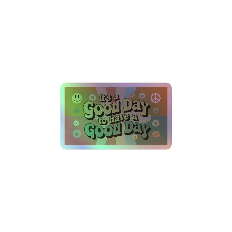 Retro Flower Power Sticker – Good Day Positive Message product image (1)