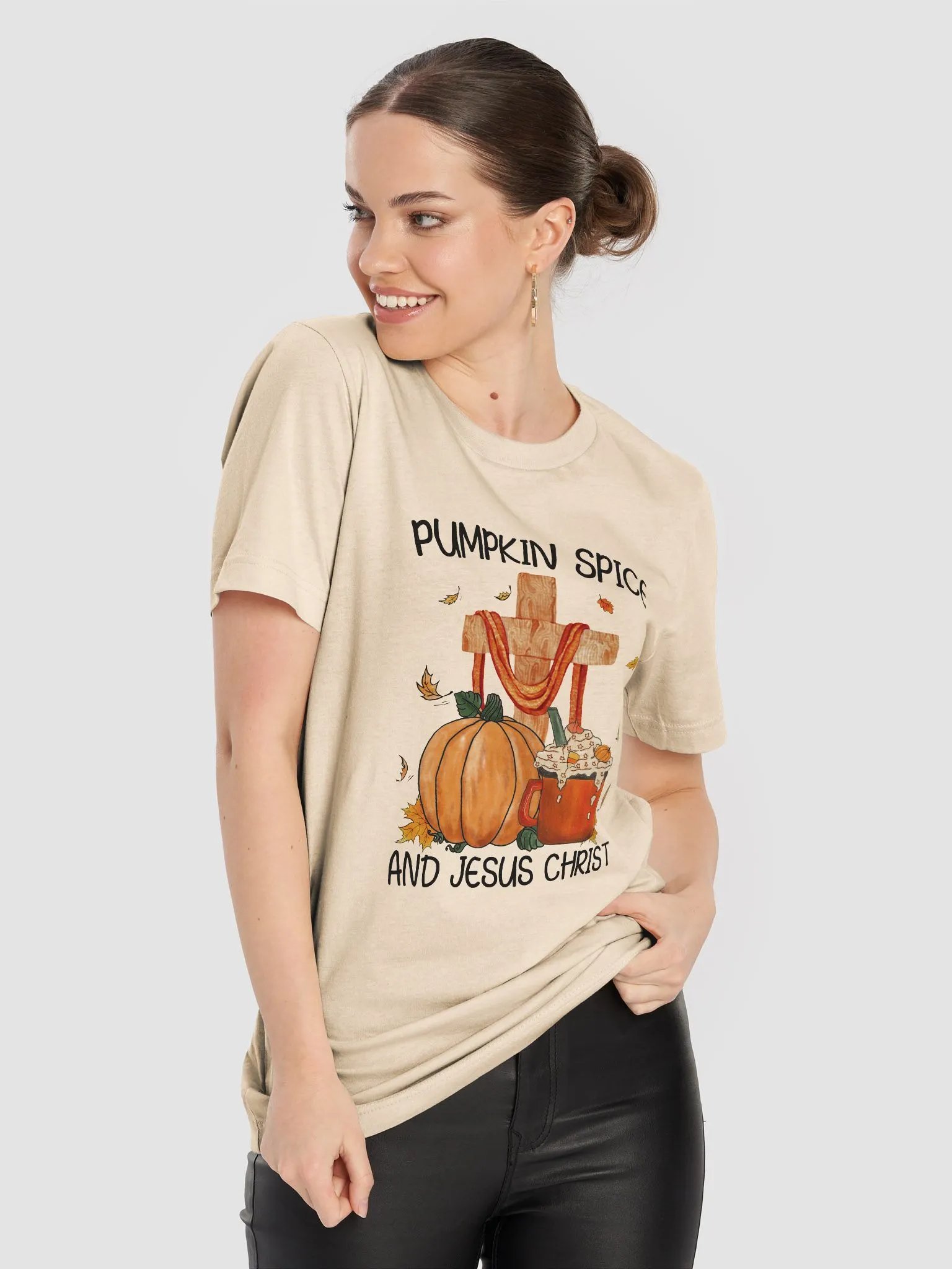 Pumpkin Spice and Jesus Christ T-Shirt product image (2)