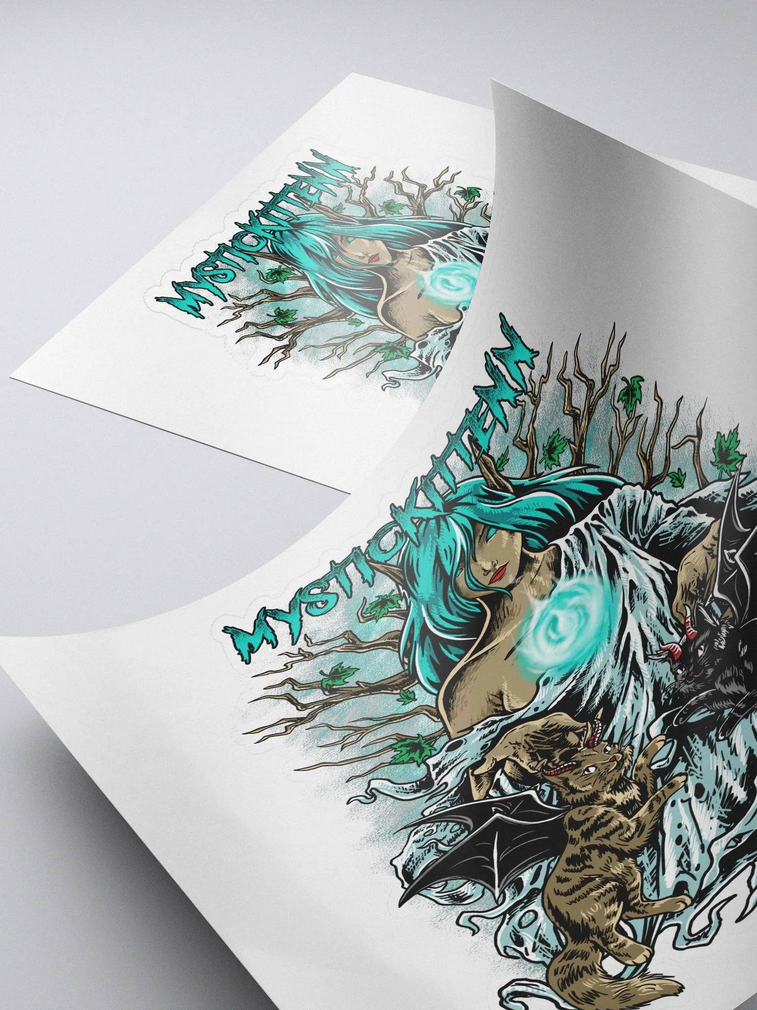 MysticKittenn Graphic // Kiss Cut Stickers product image (4)