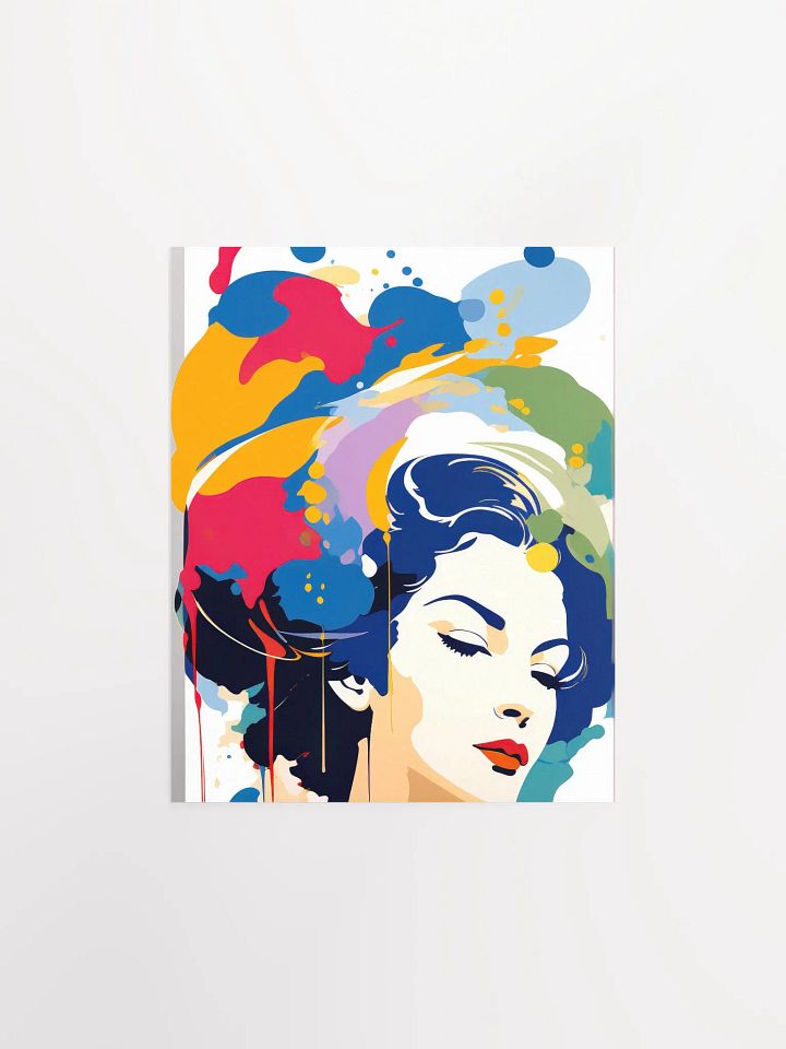 Abstract Woman v1 - Vintage Style Poster - Girly - Small and Standard Sizes - 8x10-11x14-12x16-16x20 Inches product image (1)