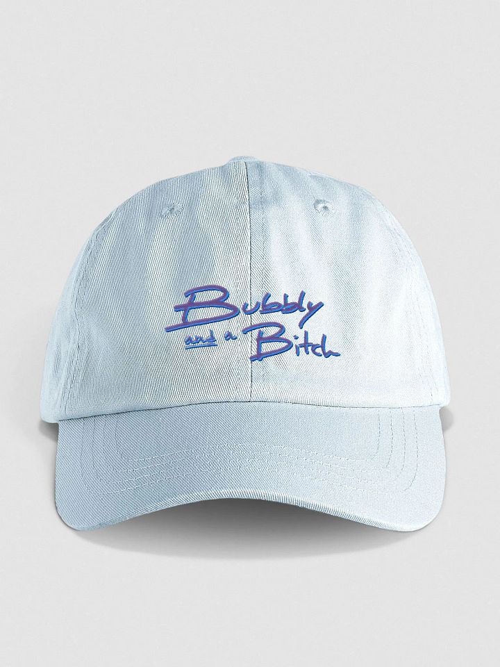 Bubbly and a B*tch shadow design (violet) embroidered pastel dad hat product image (3)