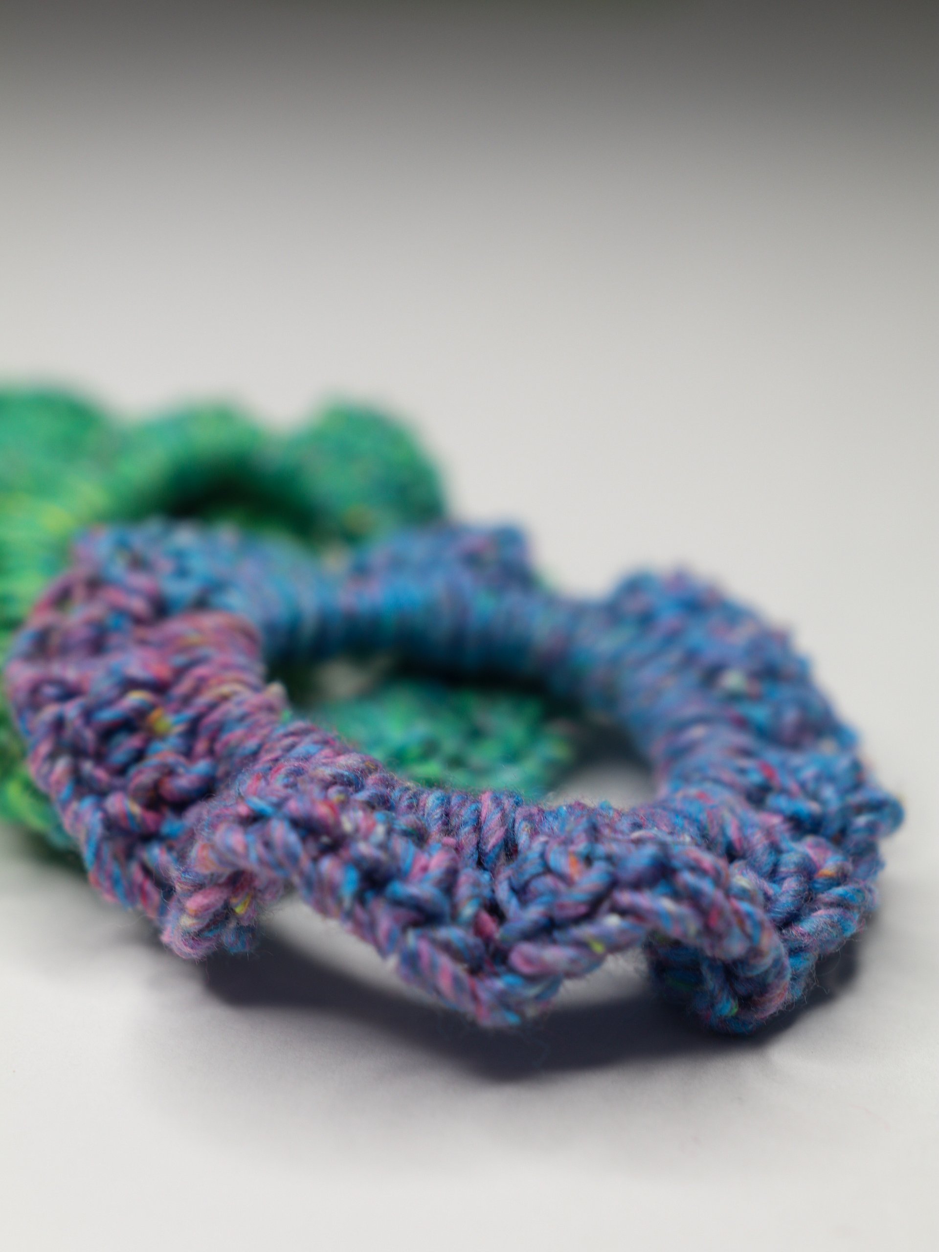Crochet Hair Tie (Cool Colors) product image (5)