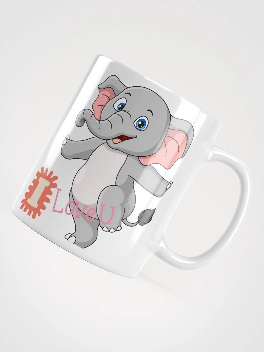 White Glossy Mug Elephant product image (4)