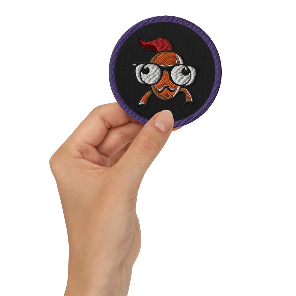 FEESH Logo Circle Patch [purple border] product image (3)