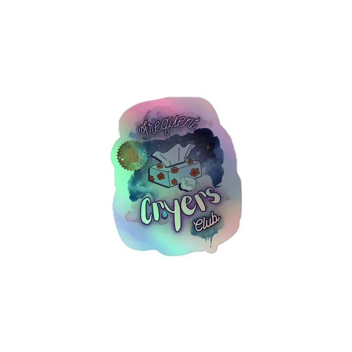 FREQUENT CRYERS CLUB holographic kiss-cut sticker product image (1)