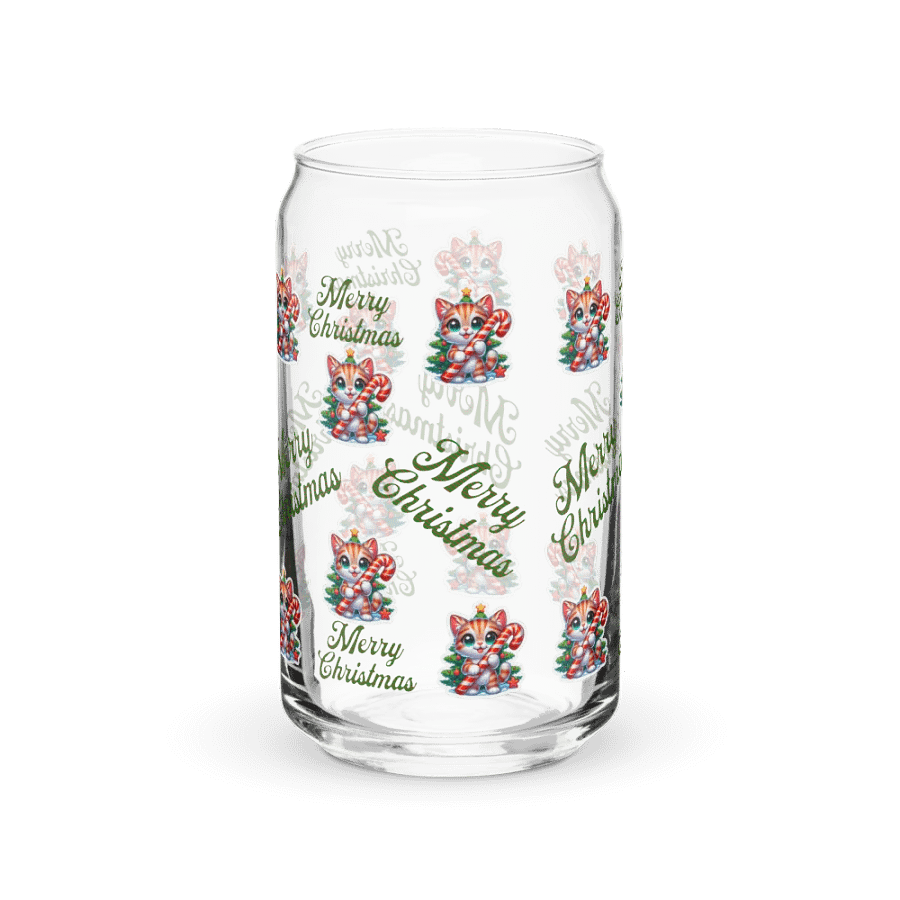 Cute Kittens With Candy Canes Christmas & Holidays Themed Glass product image (10)