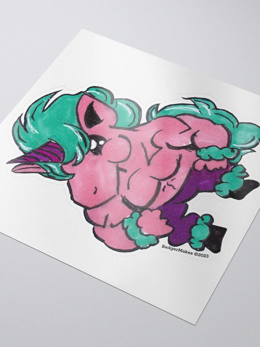 Swole Unicorn Sticker product image (3)