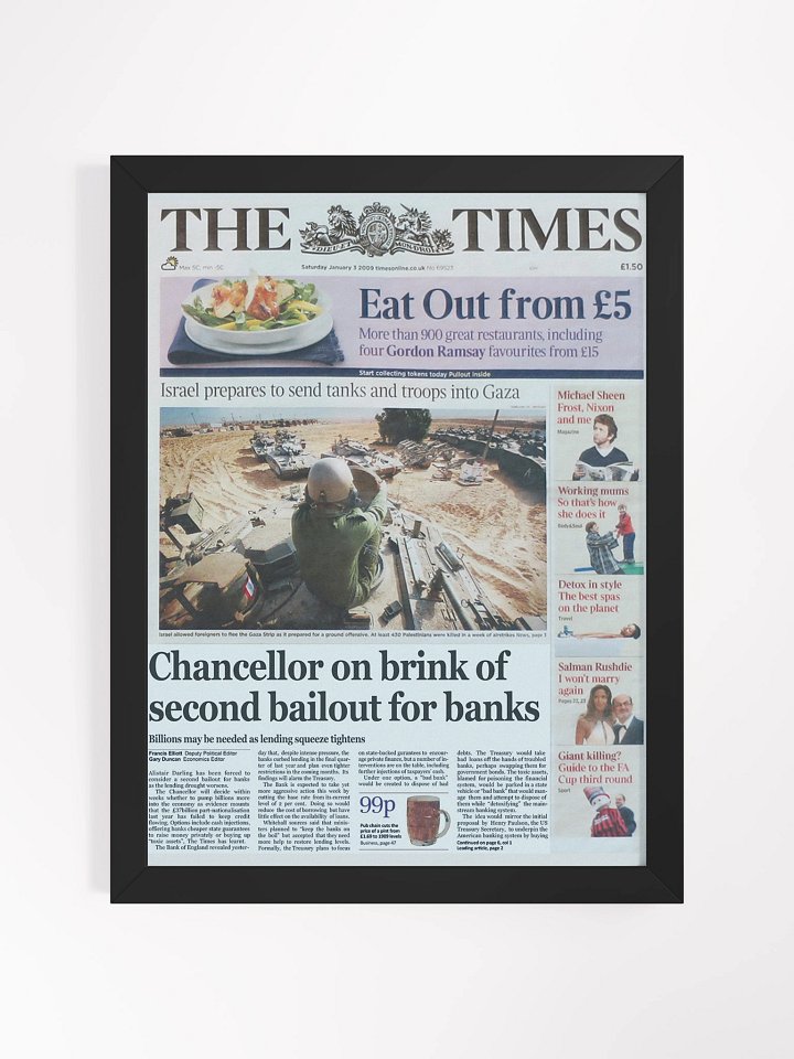 THE TIMES: Chancellor on brink of second bailout for banks product image (1)