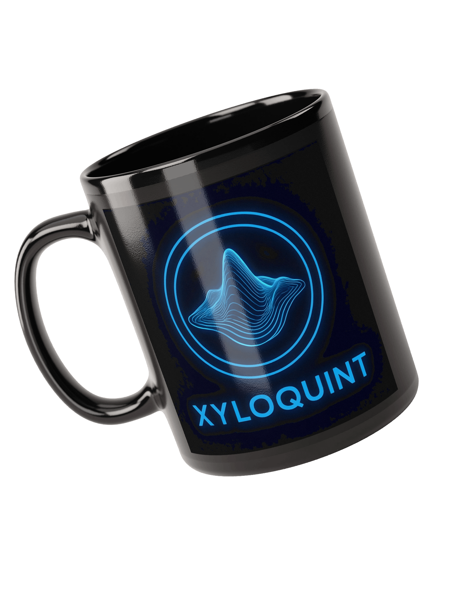 Neon Blue Xyloquint Mug Right Handed product image (3)