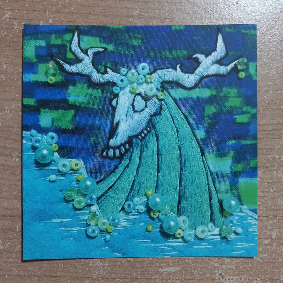 Forest Mari Lwyd Embroidery Print product image (2)