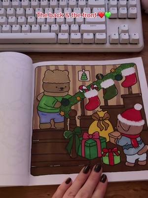 The little Christmas stockings 🥹🥹 @Ohuhuart @Vivi Tinta Coloring Book ❤️💚#colouringbook #ohuhumarkers #vivitintacoloringbook #cozyhobbies #christmascoloring 