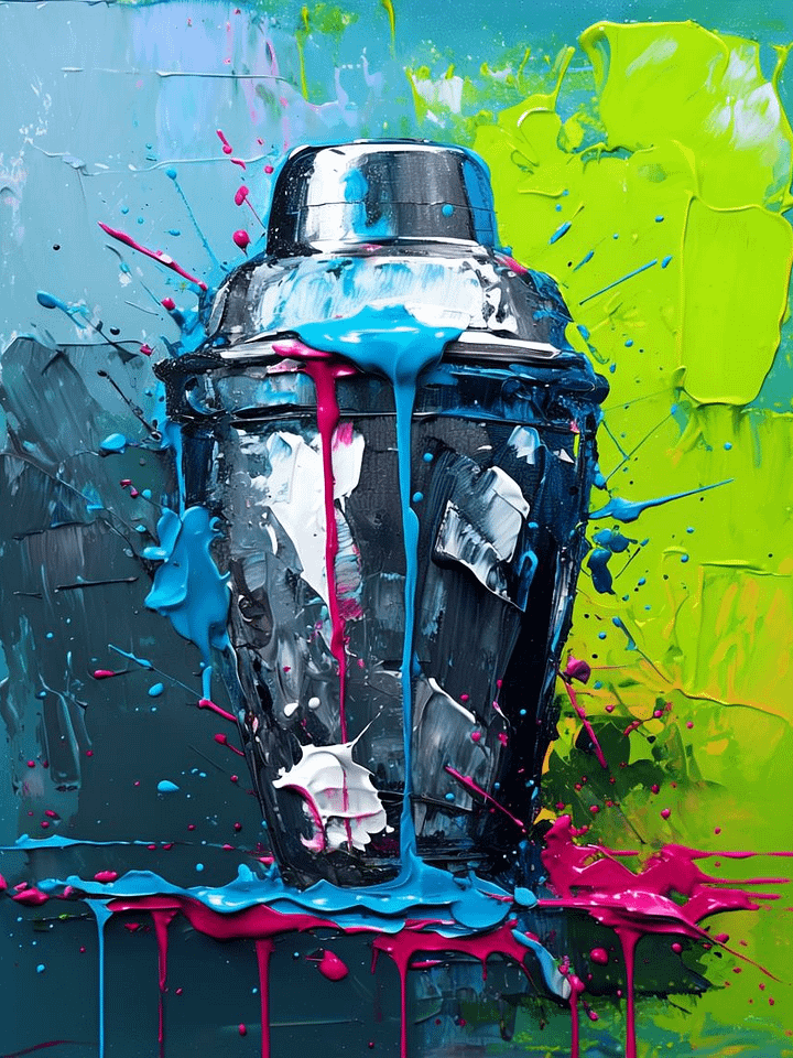 Vibrant Cocktail Shaker Art Print product image (1)