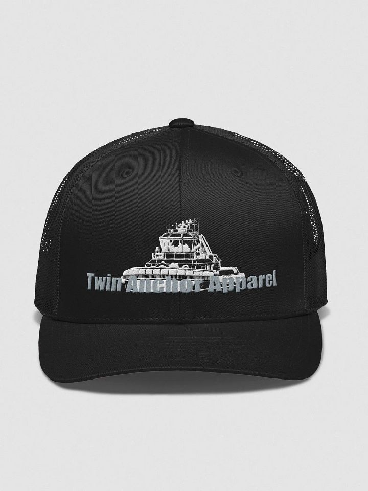 White Athena tug Retro Trucker Hat product image (1)