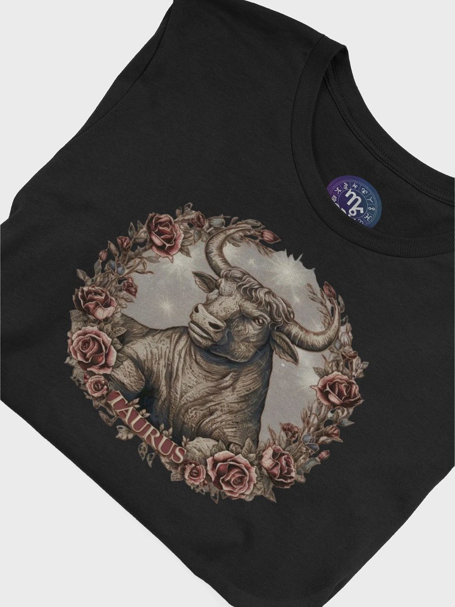 Supersoft Taurus Zodiac Unisex T-Shirt with Floral Bull Design product image (7)