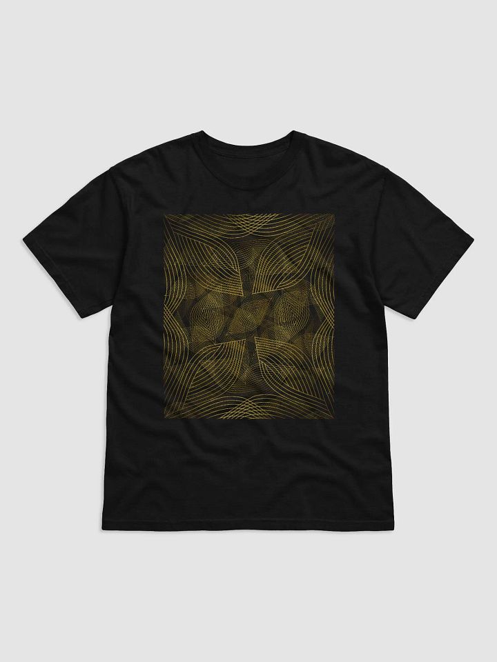 T-Shirt with golden lines and leaf design product image (1)