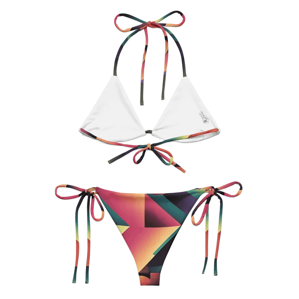 Abstract Lithographic Pattern Design String Bikini - V7 product image (5)