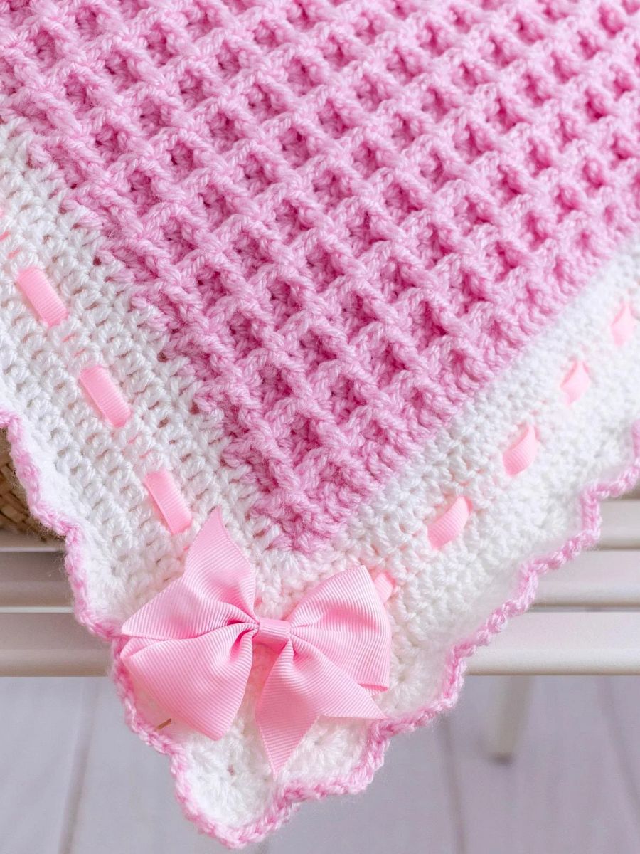 Crochet Pattern: Waffle Baby Blanket product image (3)