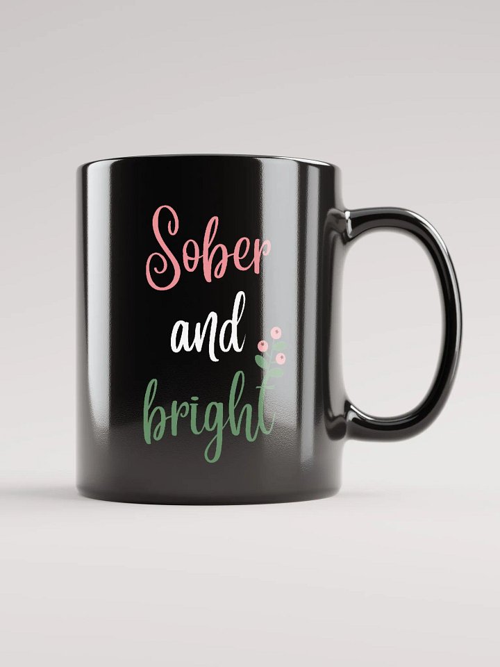 Sober & Bright Christmas Black Mug product image (1)
