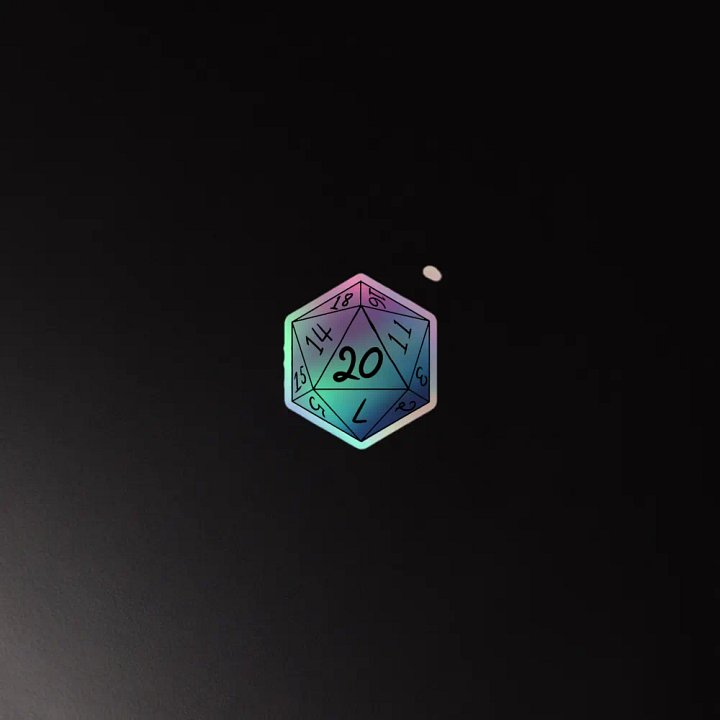 Holographic D20 Fantasy Sticker Set product image (4)