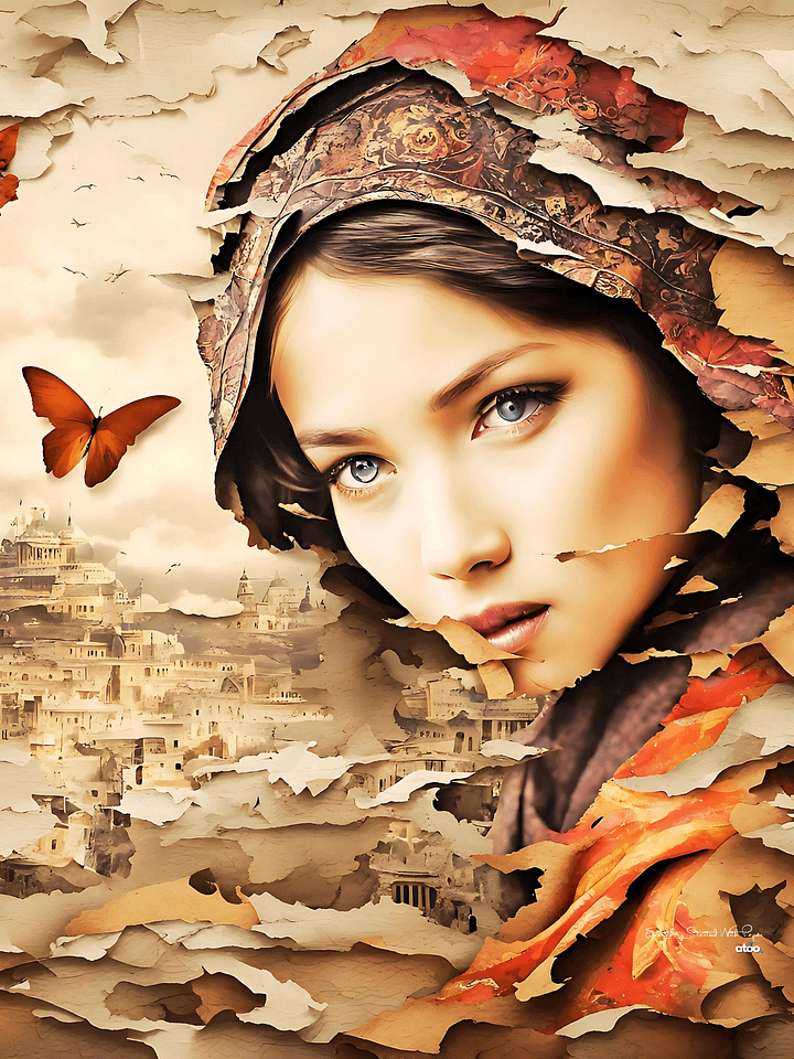 Paper Collection | Tribute to Princess Boudica | Canvas Art Painting product image (1)