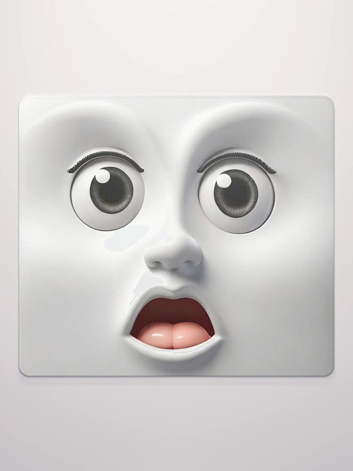 Surprised Expression Premium Mouse Pad: Add a Pop of Fun to Your Desk! product image (2)
