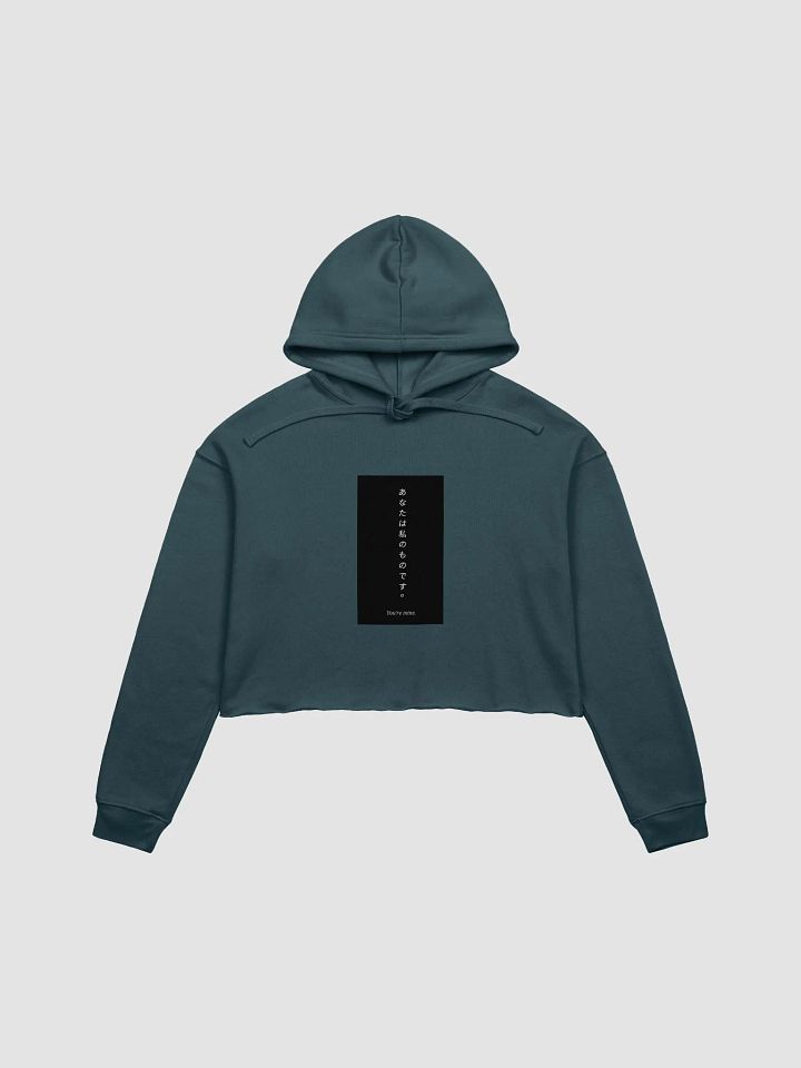 You're Mine Japanese Text Crop Hoodie product image (1)