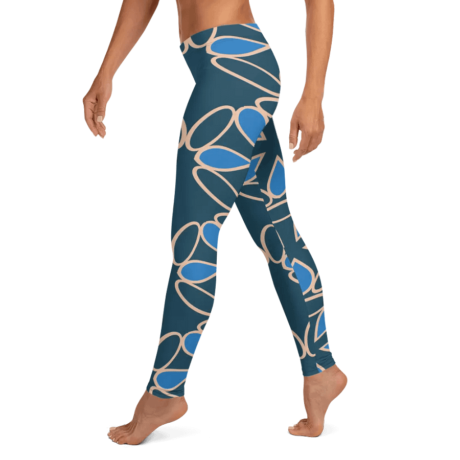 Symmetry in Blue: Custom All-Over Print Leggings product image (10)