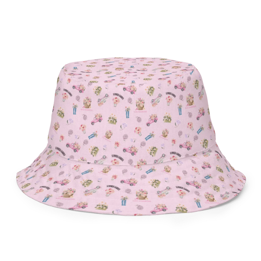 PINK DAISY COTTAGE PATTERN BUCKET HAT REVERSIBLE - Diesen Hut hat niemand ausser Dir ! product image (12)
