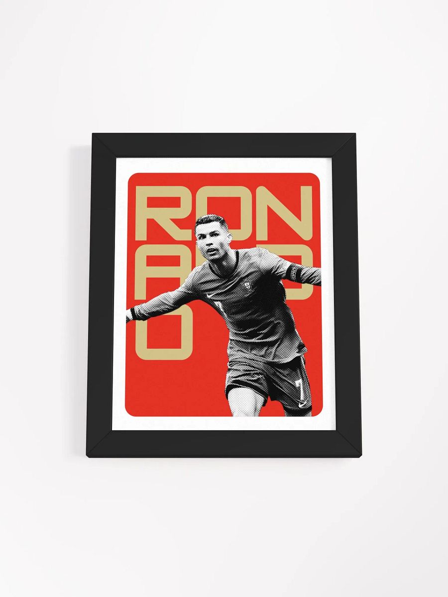 Cristiano Ronaldo BW Portugal Name Art Framed Print product image (4)