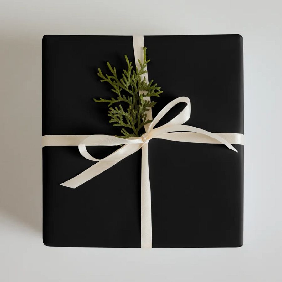 Mixed (Black, Red, Champagne) Solid Holiday Christmas Wrapping Paper Sheets (3) product image (11)