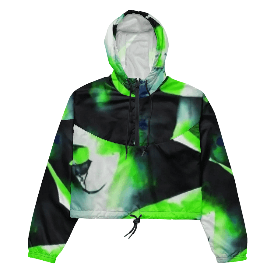 Chaos in Green Women's Windbreaker product image (4)