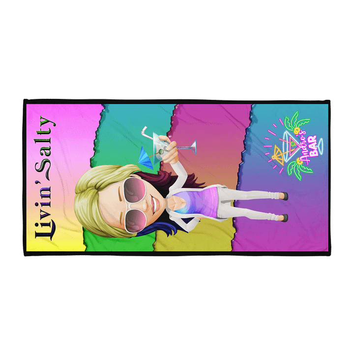 Andro's Bar Livin' Salty Beach Towel product image (1)