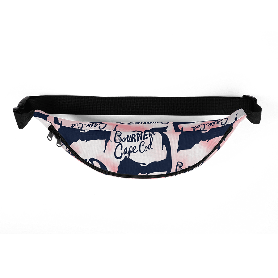 BOURNE to Cape Cod™ | Fanny Pack | BRN.2C.C.™ | Belt Bag Vibes | Coastal Cool Hands-Free Style | Navy Blue Logos on Pink Tie-Dye🏖️🎒 product image (5)